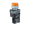 Кнопка с подсветкой желтая 220V 1NO, изображение 4