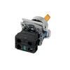 Переключатель  на 2 положения с фиксацией и подсветкой,  желтый, 1NO, 220V AC/DC, IP65, металл, изображение 4