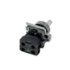 Переключатель  3 положения с фиксацией и подсветкой,  белый, 1NO, 24V AC/DC, IP65, металл, изображение 4