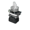 Переключатель  на 3 положения с фиксацией и подсветкой,  белый, 1NO, 220V AC/DC, IP65, металл