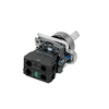 Переключатель  на 3 положения с фиксацией и подсветкой,  белый, 1NO, 220V AC/DC, IP65, металл, изображение 4