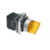 Переключатель  на 3 положения с фиксацией и подсветкой,  желтый, 1NO, 24V AC/DC, IP65, металл, изображение 3