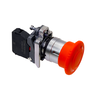 Кнопка грибовидная аварийной остановки, красная, 40 мм, возврат поворотом с фиксацией, 1NC, IP65, металл, изображение 3