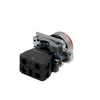 Кнопка красная с подсветкой, 1NС, 220V AC/DC, IP65, металл, изображение 4