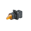 Переключатель  на 2 положения с фиксацией и подсветкой,  желтый, 1NO, 24V AC/DC, IP65, пластик, изображение 2