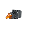 Переключатель  на 3 положения с фиксацией и подсветкой, желтый, 1NO, 220V AC/DC, IP65, пластик, изображение 2