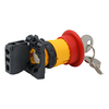 Кнопка грибовидная аварийной остановки с ключом, красная, 40 мм, возврат поворотом с фиксацией, 1NC, IP65, пластик, изображение 3