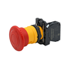 Кнопка грибовидная аварийной остановки, красная, 40 мм, возврат поворотом с фиксацией, 1NC, IP65, пластик, изображение 2