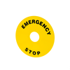 Табличка "Emergency Stop", размер 90 мм (2 шт. в комплекте), изображение 2