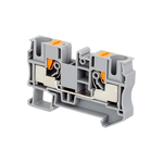 Клемма push-in проходная, 10 мм², серая