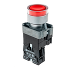 Кнопка с подсветкой красная 220V 1NC
