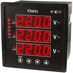 Вольтметр трехфазный щитовой с 3 релейными выходами Omix P99-V3-3-3K