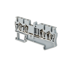 Клемма пружинная четырехпроводная,  2.5 мм², серая