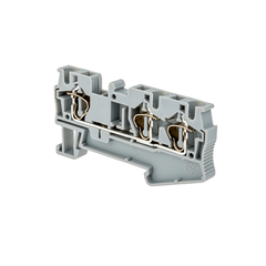 Клемма пружинная трехпроводная 4 мм² серая