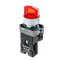 Переключатель с подсветкой, с фиксацией, 24V AC/DC, красный, 2 положения, 1NC