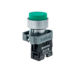 Кнопка выступающая, зеленая 1NO