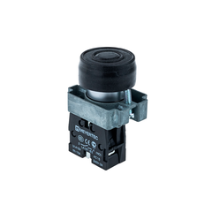 Кнопка в кожухе, черная 1NO