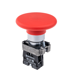 Кнопка грибовидная, без фиксации 1NC красный 60 мм