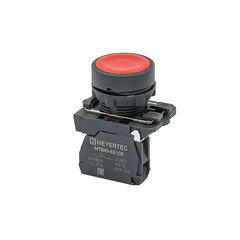 Кнопка плоская красная, 1NС, IP65, пластик