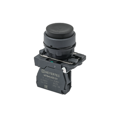 Кнопка выступающая черная, 1NO, IP65, пластик