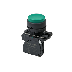 Кнопка выступающая зеленая,  1NO, IP65, пластик