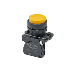 Кнопка выступающая желтая,  1NO, IP65, пластик