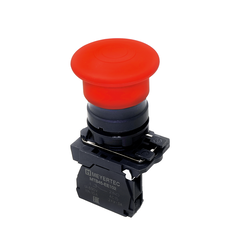 Кнопка грибовидная "тяни-толкай", красная, 40 мм, 1NC, IP65, пластик