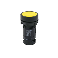 Кнопка плоская желтая, 1NO, IP54, пластик