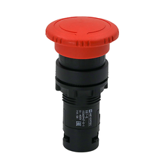 Кнопка грибовидная красная, возврат поворотом c фиксацией, Ø 40 мм,  1NC, IP54, пластик