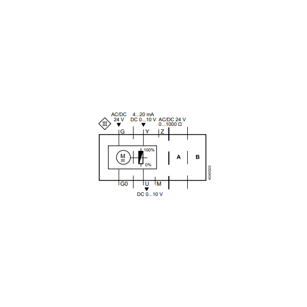 Привод клапана электромоторный, 800 Н, 20 мм, AC/DC 24 V, DC 0…10 V / DC 4…20 МА, 30 С (SAX61.03), изображение 5