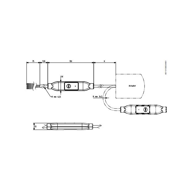 Привод клапана электромоторный, 800 Н, 20 мм, AC/DC 24 V, DC 0…10 V / DC 4…20 МА, 30 С (SAX61.03), изображение 3