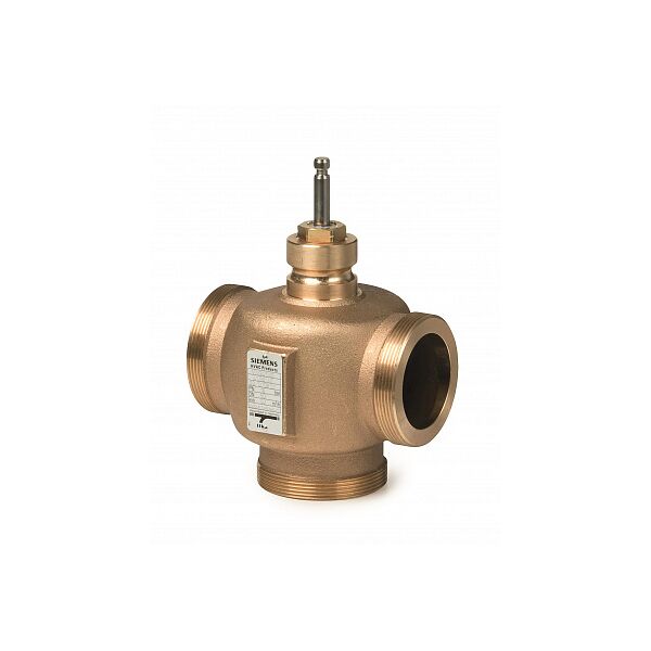 Клапан регулирующий, 3-ходовой седельный, внешняя резьба, pn16, dn15, kvs 4, плотный байпасс (VXG41.1501)