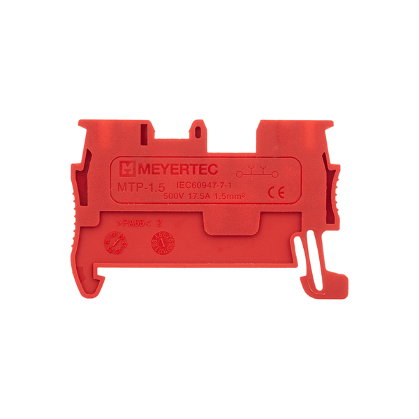 Клемма push-in проходная, 1.5 мм², красная, изображение 3