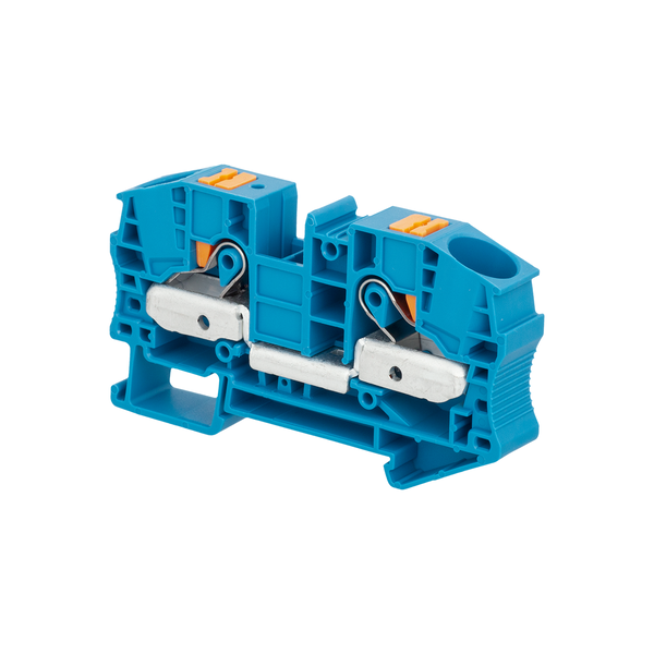 Клемма push-in проходная, 16 мм², синяя