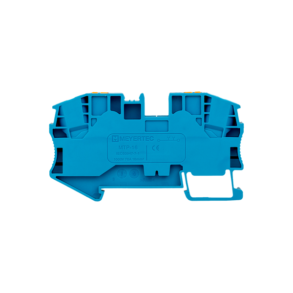 Клемма push-in проходная, 16 мм², синяя, изображение 3