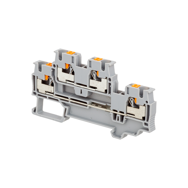 Клемма push-in двухуровневая, 4 мм²