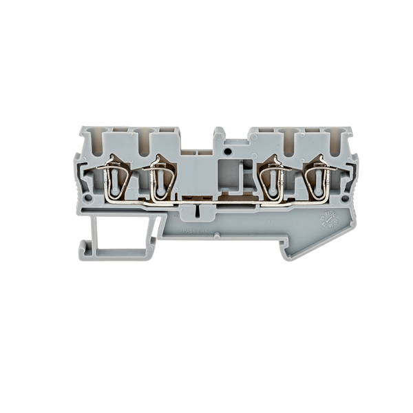 Клемма пружинная четырехпроводная,  2.5 мм², серая, изображение 2