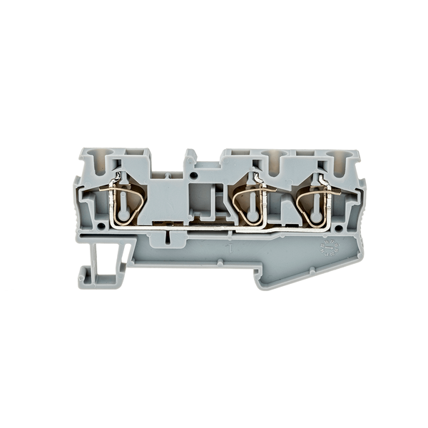 Клемма пружинная трехпроводная 4 мм² серая, изображение 2