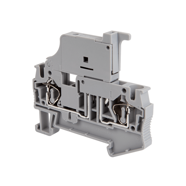 Клемма пружинная с держателем предохранителя, 4 мм², индикация 24В