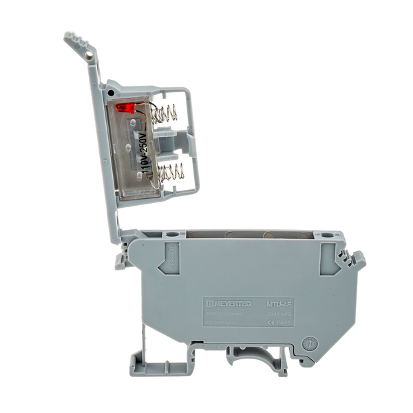 Клемма с держателем предохранителя, 4 мм², индикация 220В, изображение 2