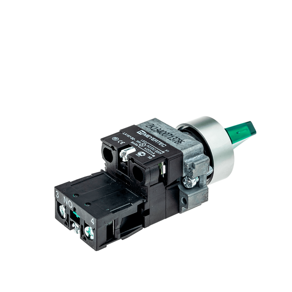 Переключатель с подсветкой, с фиксацией, 220V AC/DC, зеленый, 3 положения, 1NO, изображение 4