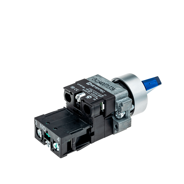 Переключатель с подсветкой, с фиксацией, 220V AC/DC, синий, 3 положения, 1NO, изображение 4