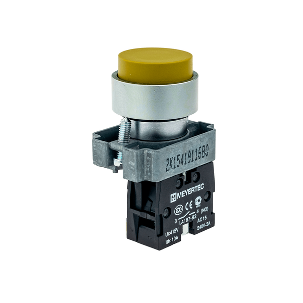 Кнопка выступающая, желтая 1NO