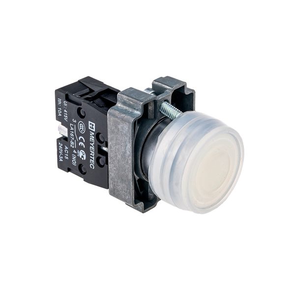 Кнопка в кожухе, белая 1NO, изображение 3