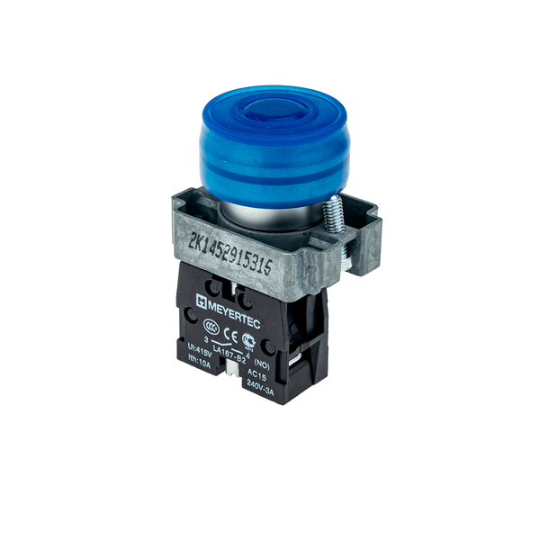 Кнопка в кожухе, синяя 1NO, изображение 2