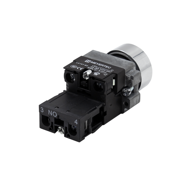 Кнопка плоская синяя с подсветкой, 24V AC/DC, 1NO, IP67, металл, изображение 4