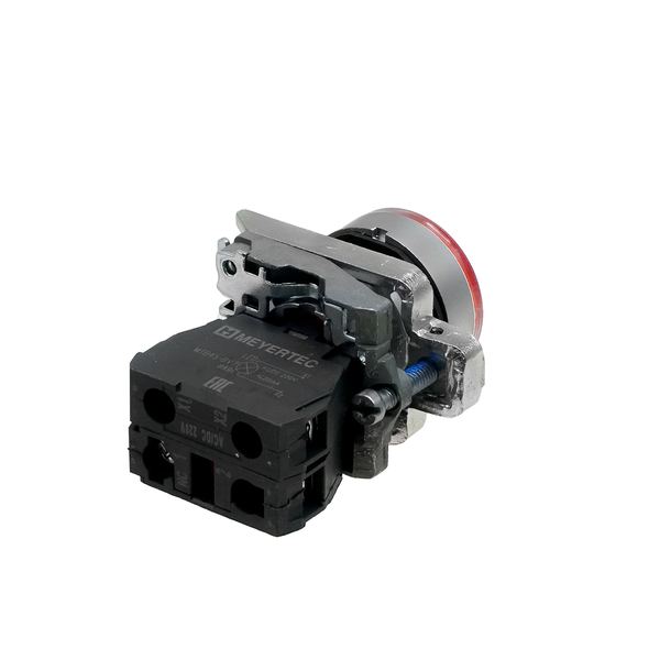 Кнопка красная с подсветкой, 1NС, 220V AC/DC, IP65, металл, изображение 4