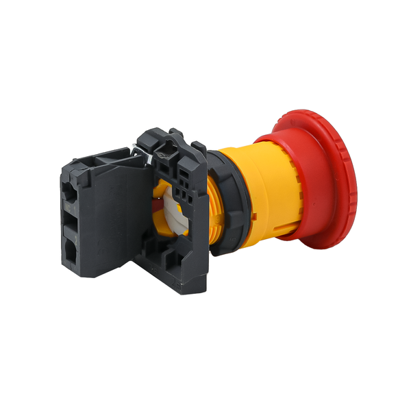 Кнопка грибовидная аварийной остановки, красная, 40 мм, возврат поворотом с фиксацией, 1NC, IP65, пластик, изображение 3