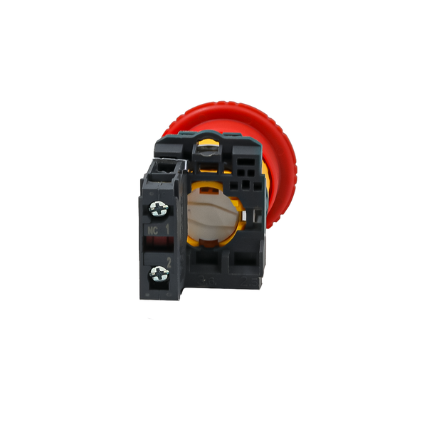 Кнопка грибовидная аварийной остановки, красная, 40 мм, возврат поворотом с фиксацией, 1NC, IP65, пластик, изображение 4