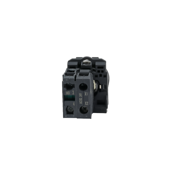 Кнопка белая с подсветкой, 1NO, 24V AC/DC, IP65, пластик, изображение 4